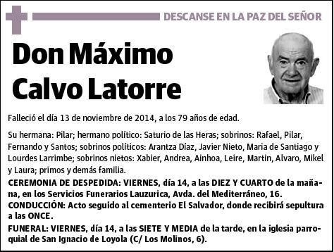 CALVO LATORRE,MAXIMO