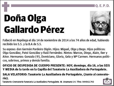 GALLARDO PEREZ,OLGA