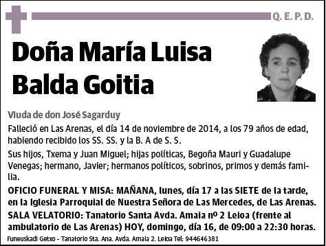 BALDA GOITIA,MARIA LUISA