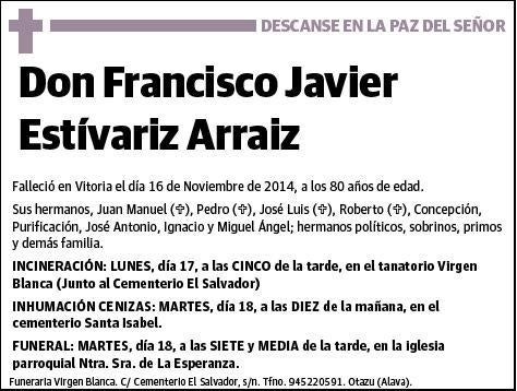 ESTIVARIZ ARRAIZ,FRANCISCO JAVIER