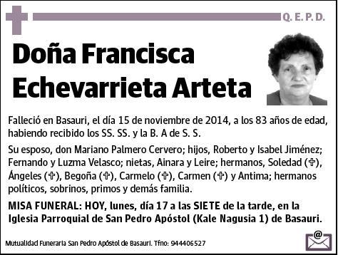 ECHEVARRIETA ARTETA,FRANCISCA