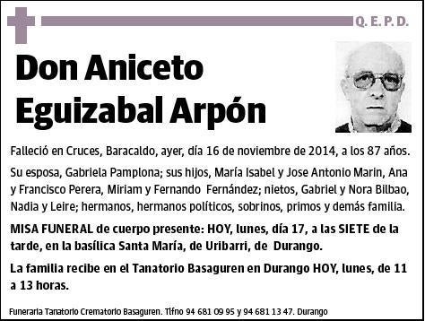 EGUIZABAL ARPON,ANICETO