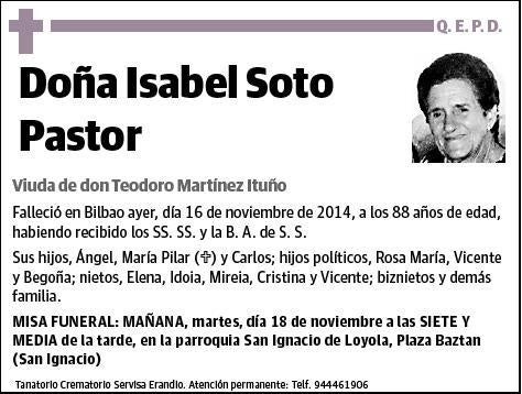 SOTO PASTOR,ISABEL