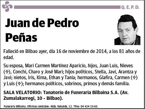 DE PEDRO PEÑAS,JUAN