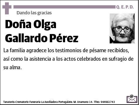 GALLARDO PEREZ,OLGA