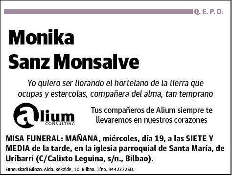 SANZ MONSALVE,MONIKA