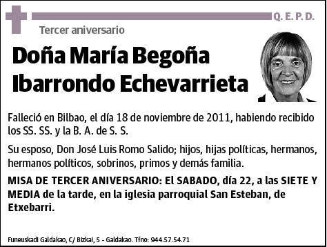 IBARRONDO ECHEVARRIETA,MARIA BEGOÑA