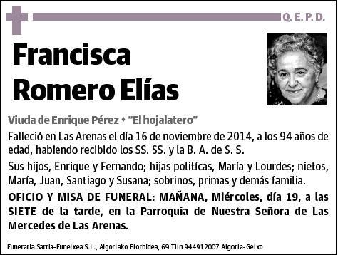 ROMERO ELIAS,FRANCISCA