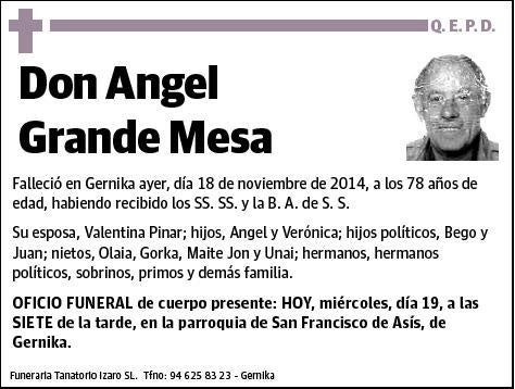 GRANDE MESA,ANGEL