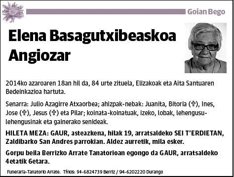 BASAGUTXIBEASKOA ANGIOZAR,ELENA