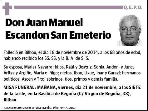ESCANDON SAN EMETERIO,JUAN MANUEL