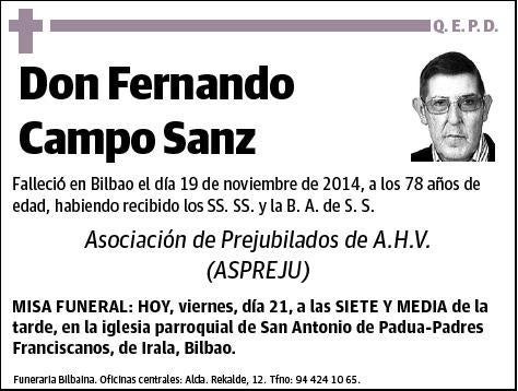 CAMPO SANZ,FERNANDO