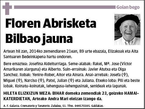 ABRISKETA BILBAO,FLOREN