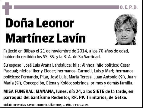 MARTINEZ LAVIN,LEONOR