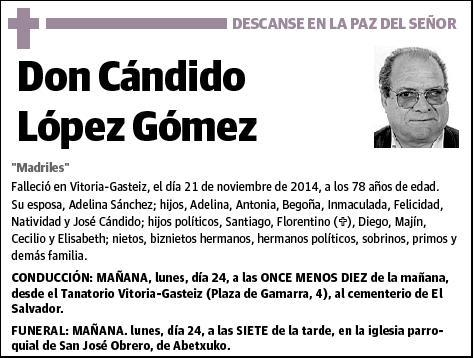 LOPEZ GOMEZ,CANDIDO