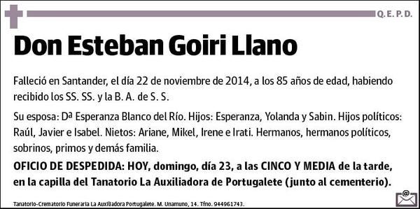 GOIRI LLANO,ESTEBAN