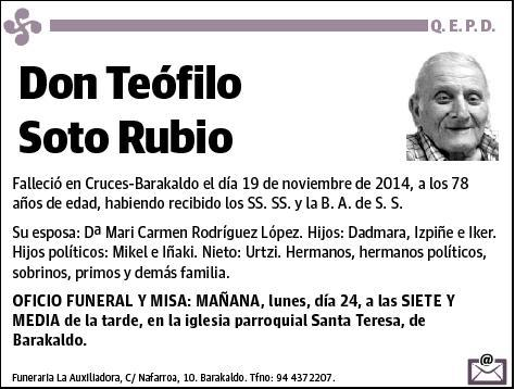 SOTO RUBIO,TEOFILO