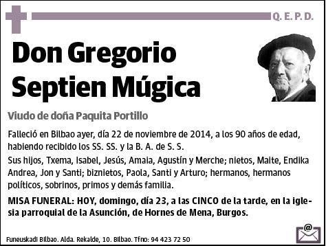 SEPTIEN MUGICA,GREGORIO