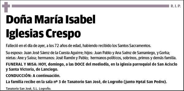 IGLESIAS CRESPO,MARIA ISABEL