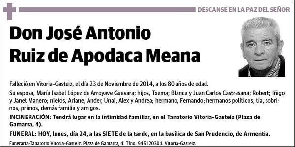 RUIZ DE APODACA MEANA,JOSE ANTONIO