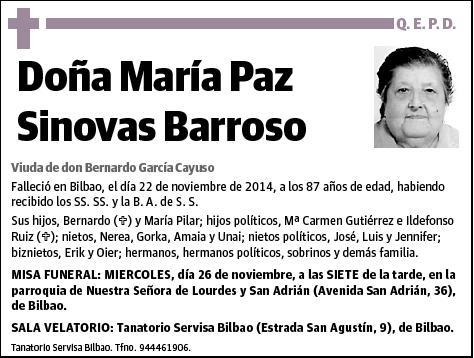 SINOVAS BARROSO,MARIA PAZ