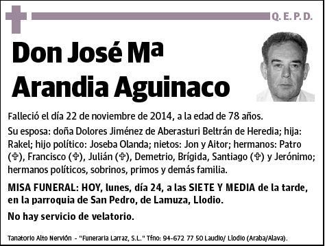 ARANDIA AGUINACO,JOSE Mª