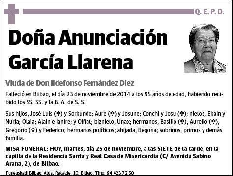 GARCIA LLARENA,ANUNCIACION