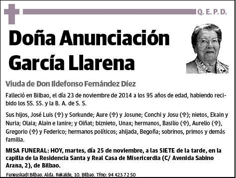 GARCIA LLARENA,ANUNCIACION