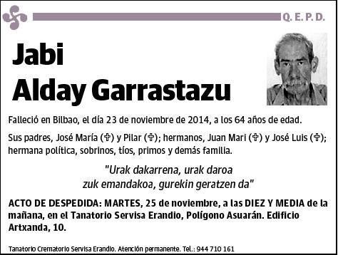 ALDAY GARRASTAZU,JABI