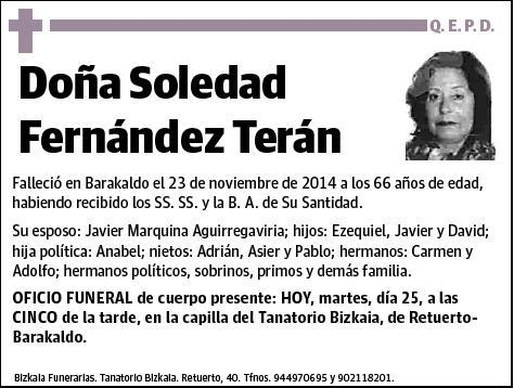 FERNANDEZ TERAN,SOLEDAD