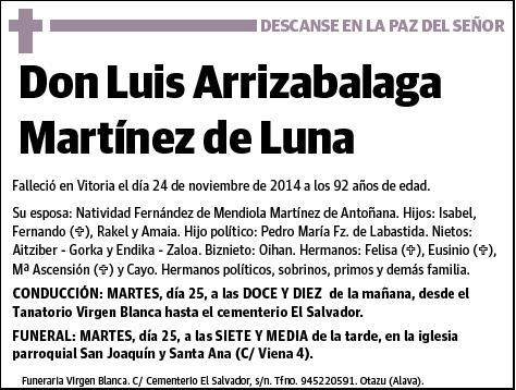 ARRIZABALAGA MARTINEZ DE LUNA,LUIS