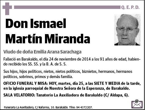 MARTIN MIRANDA,ISMAEL