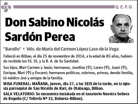 SARDON PEREA,SABINO NICOLAS