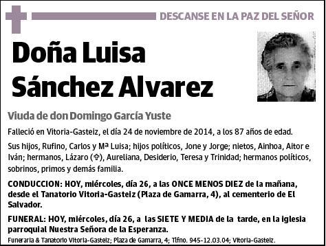 SANCHEZ ALVAREZ,LUISA