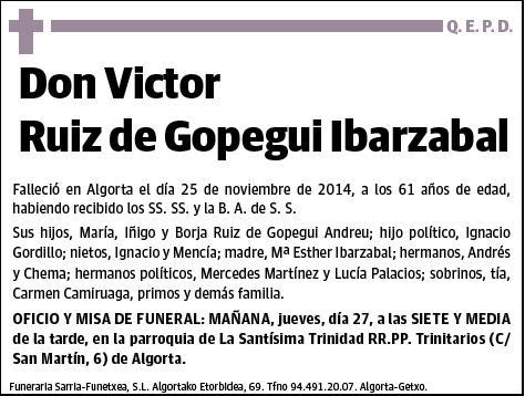 RUIZ DE GOPEGUI IBARZABAL,VICTOR