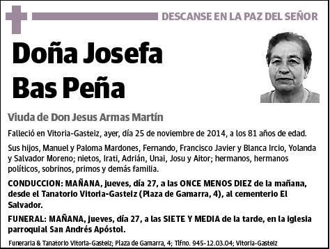 BAS PEÑA,JOSEFA