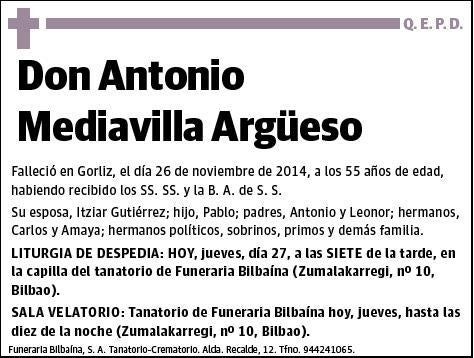 MEDIAVILLA ARGÜESO,ANTONIO