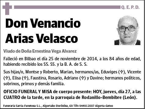 ARIAS VELASCO,VENANCIO