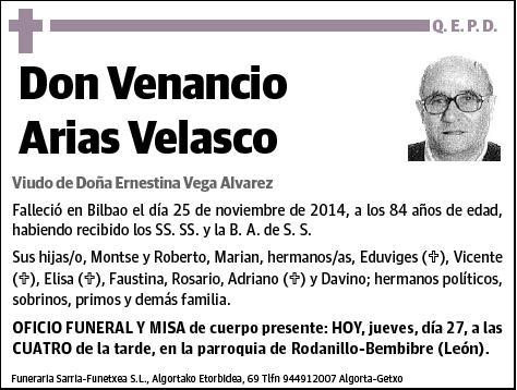 ARIAS VELASCO,VENANCIO