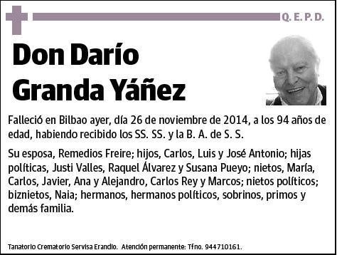 GRANDA YAÑEZ,DARIO