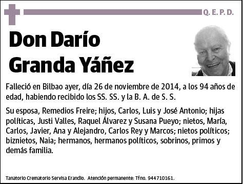 GRANDA YAÑEZ,DARIO