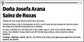 ARANA SAINZ DE ROZAS,JOSEFA