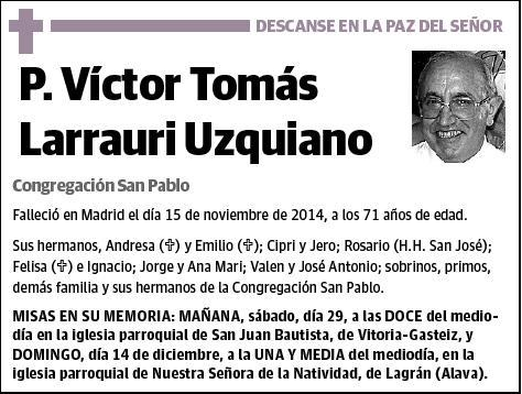 LARRAURI UZQUIANO,VICTOR TOMAS