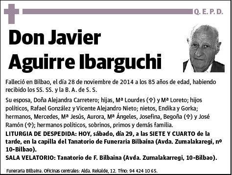 AGUIRRE IBARGUTXI,JAVIER