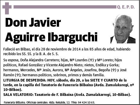 AGUIRRE IBARGUTXI,JAVIER