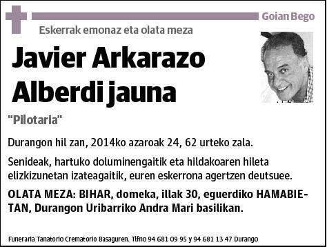 ARKARAZO ALBERDI,JAVIER