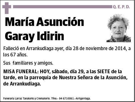 GARAY IDIRIN,MARIA ASUNCION