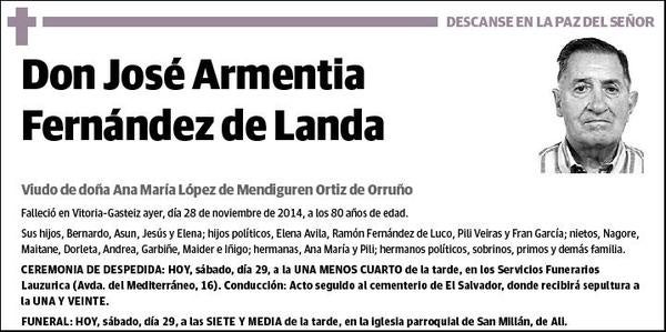 ARMENTIA FERNANDEZ DE LANDA,JOSE