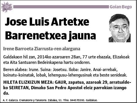 ARTETXE BARRENETXEA,JOSE LUIS