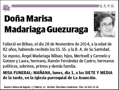 MADARIAGA GUEZURAGA,MARISA